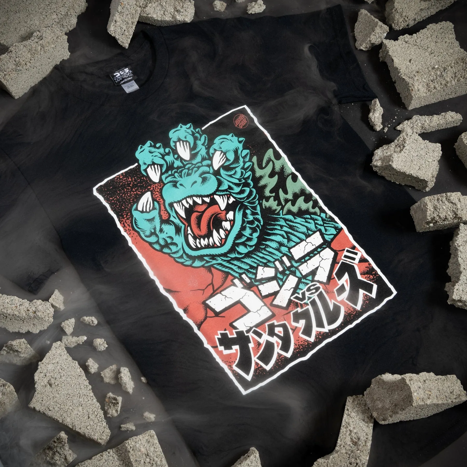 Godzilla Hand Front S/S Heavyweight T-Shirt Blk