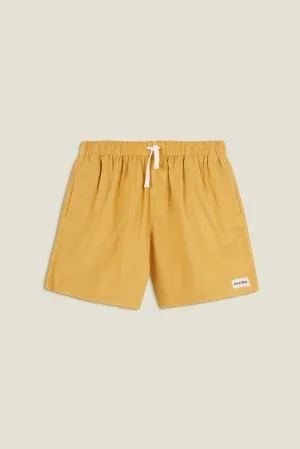Gold Linen Shorts