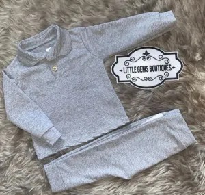 Grey Smart Polo Loungewear