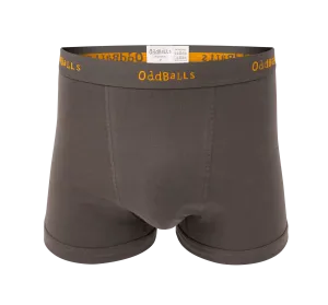 Grey/Orange - Mens Boxer Shorts