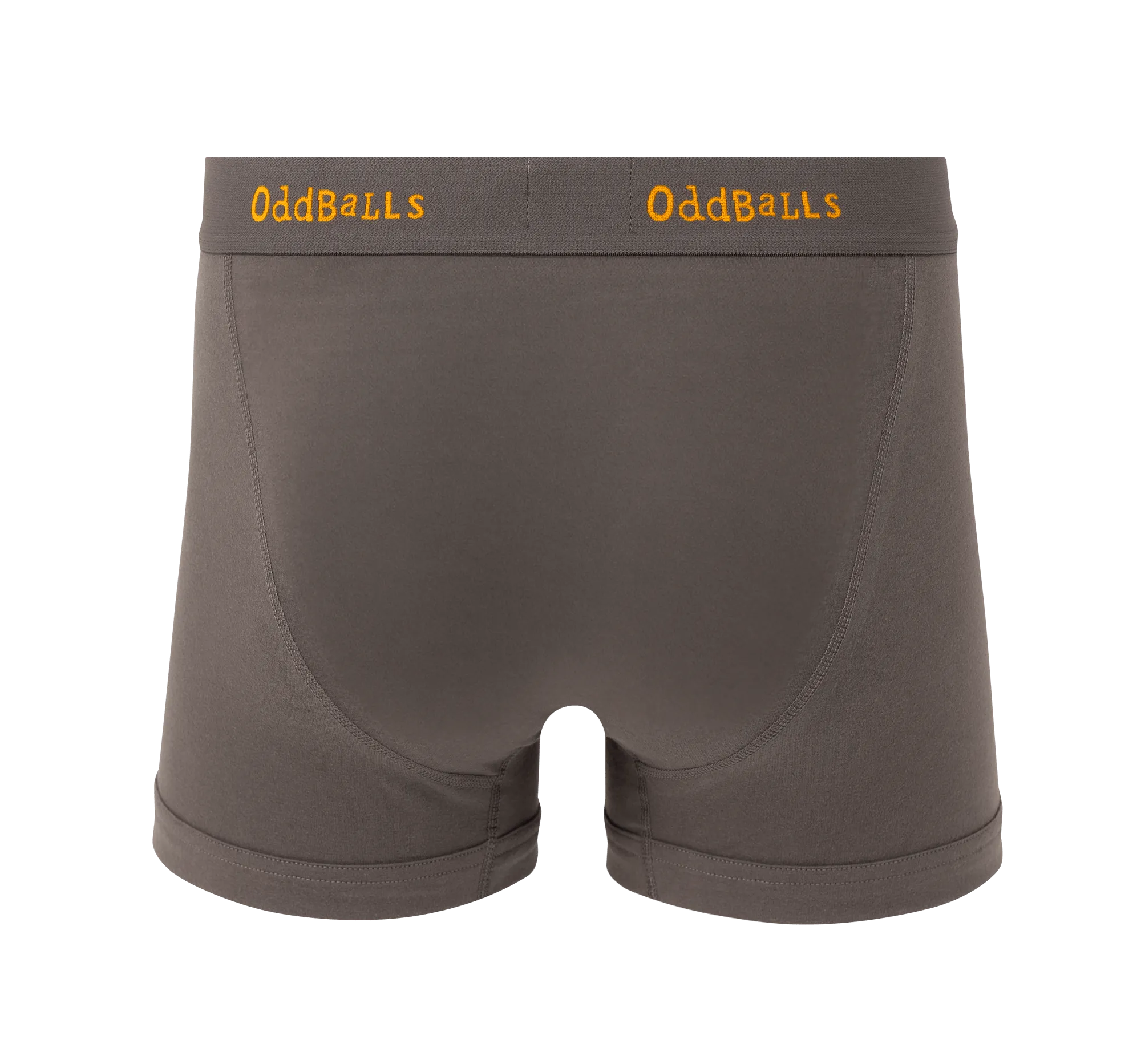 Grey/Orange - Mens Boxer Shorts