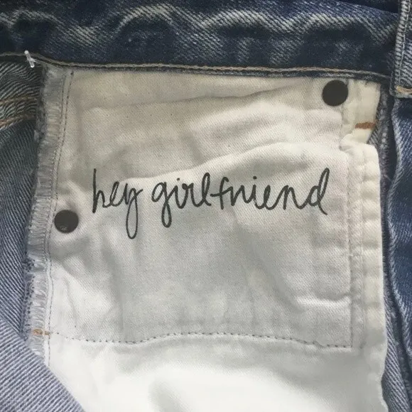 Grlfrnd Beverly One For The Road Denim Long Bermuda Boyfriend Jean Shorts 26