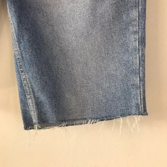 Grlfrnd Beverly One For The Road Denim Long Bermuda Boyfriend Jean Shorts 26
