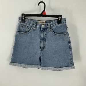 Guess vintage, y2k high-rise cuffed hemline denim shorts 30