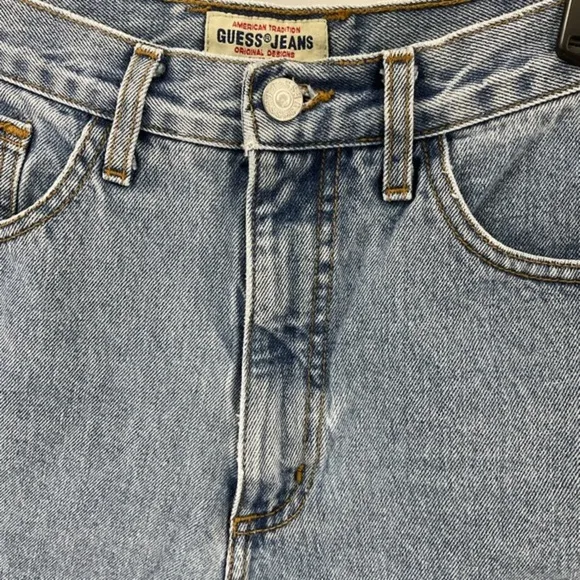 Guess vintage, y2k high-rise cuffed hemline denim shorts 30