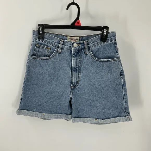 Guess vintage, y2k high-rise cuffed hemline denim shorts 30