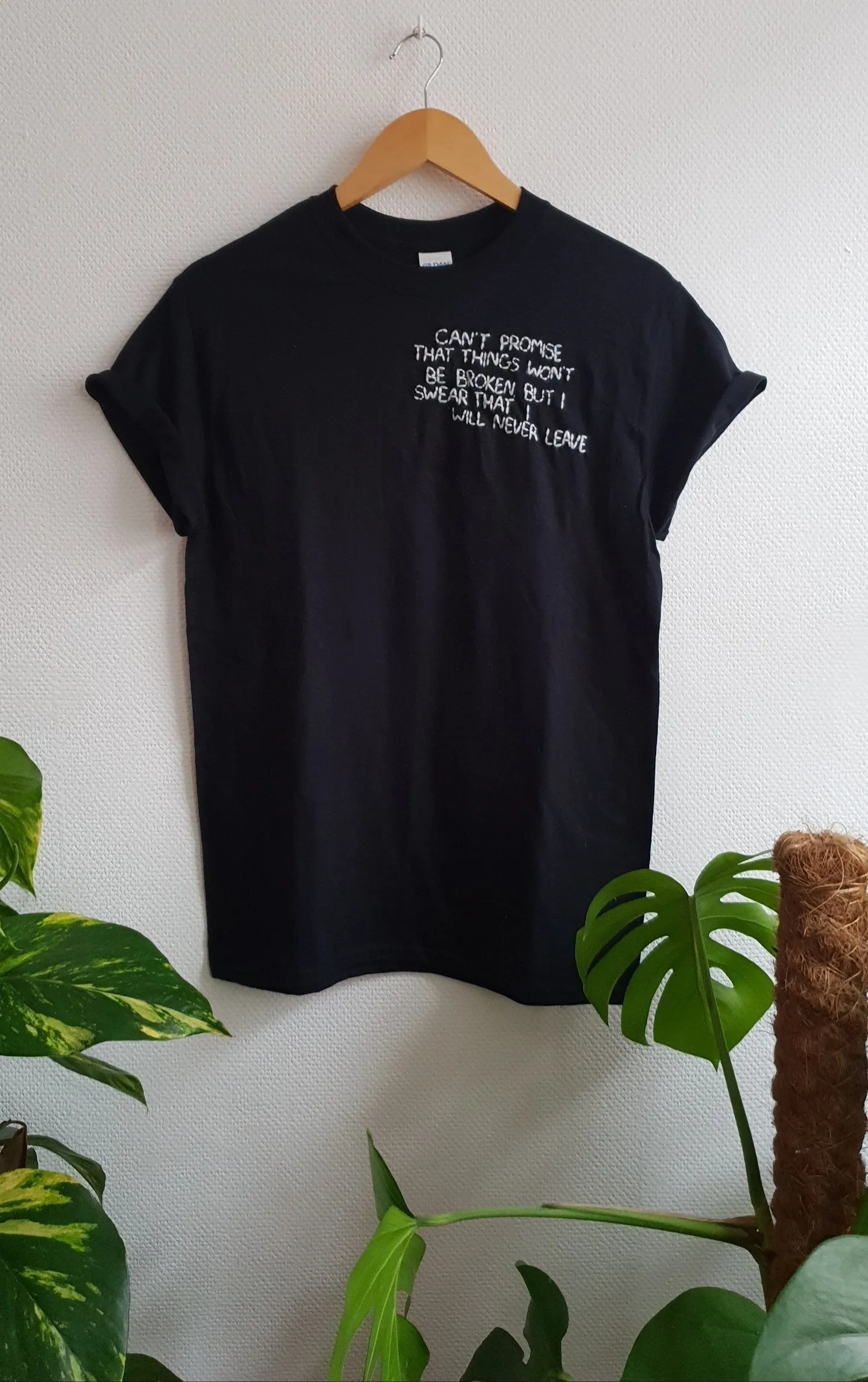 Hand Embroidered Love Quote Shirt