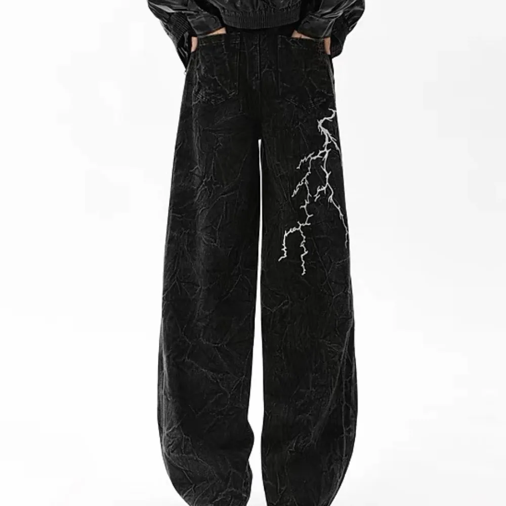 High Street Hip-hop Distressed Washed Jeans