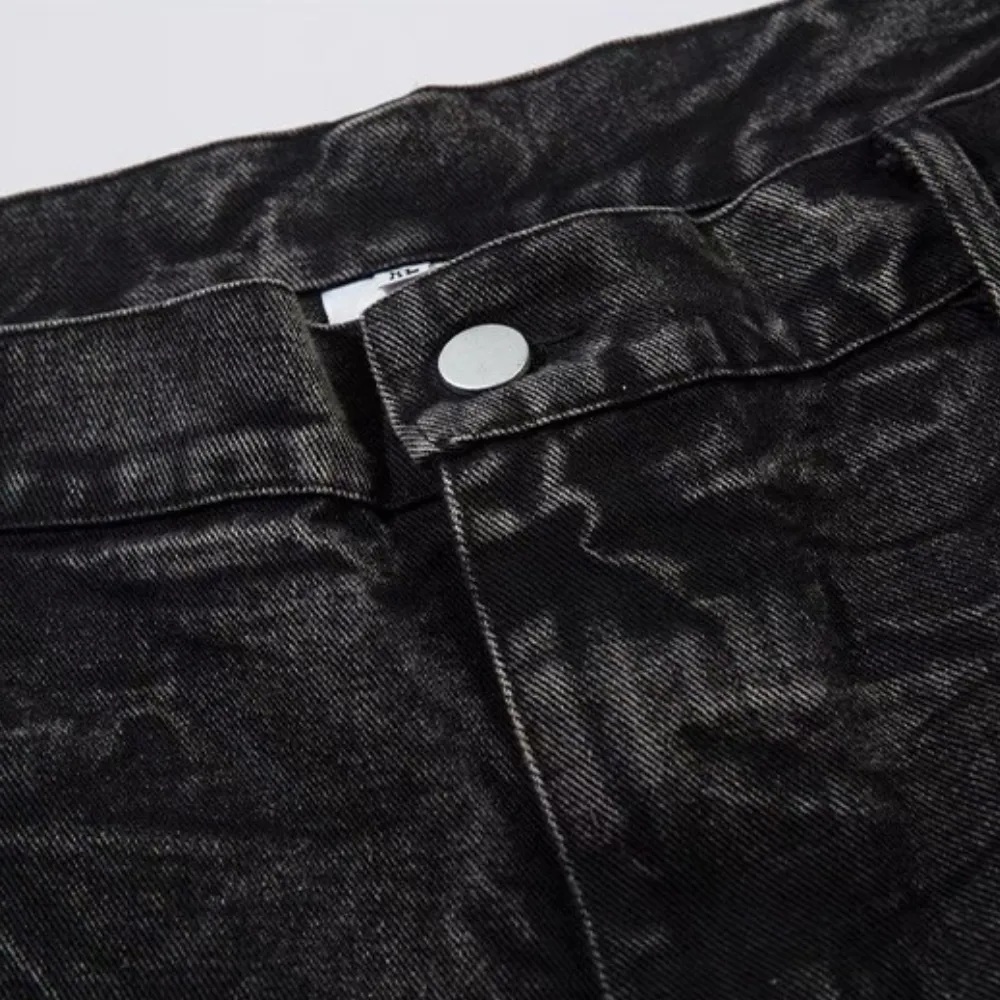 High Street Hip-hop Distressed Washed Jeans