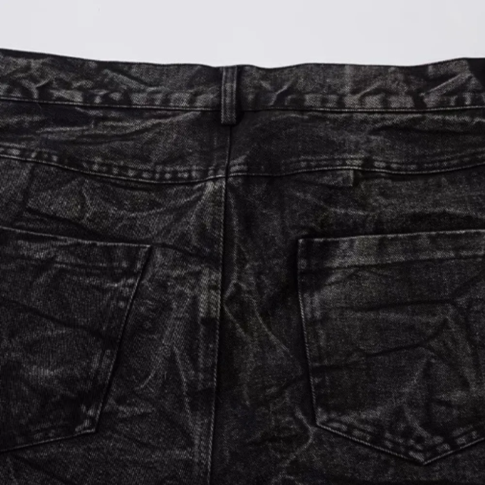 High Street Hip-hop Distressed Washed Jeans