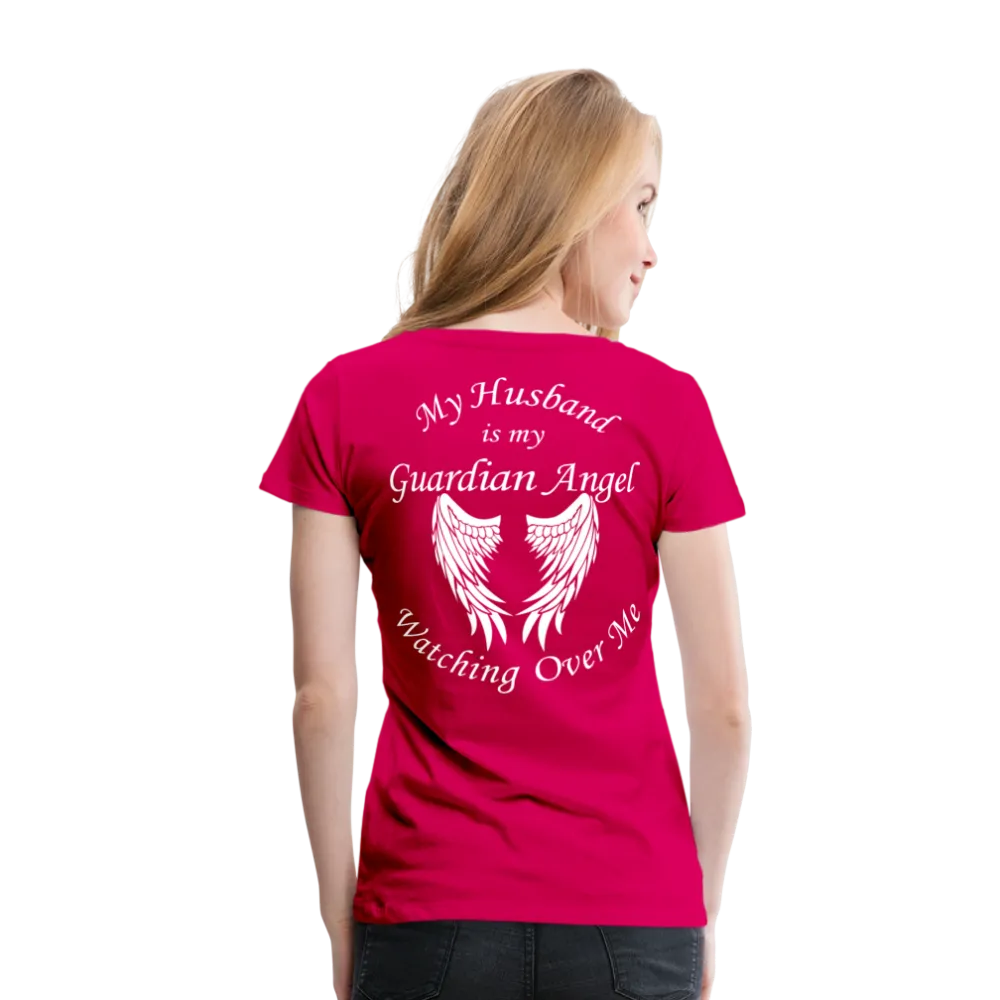 Husband Guardian Angel Women’s Premium T-Shirt (CK3555)
