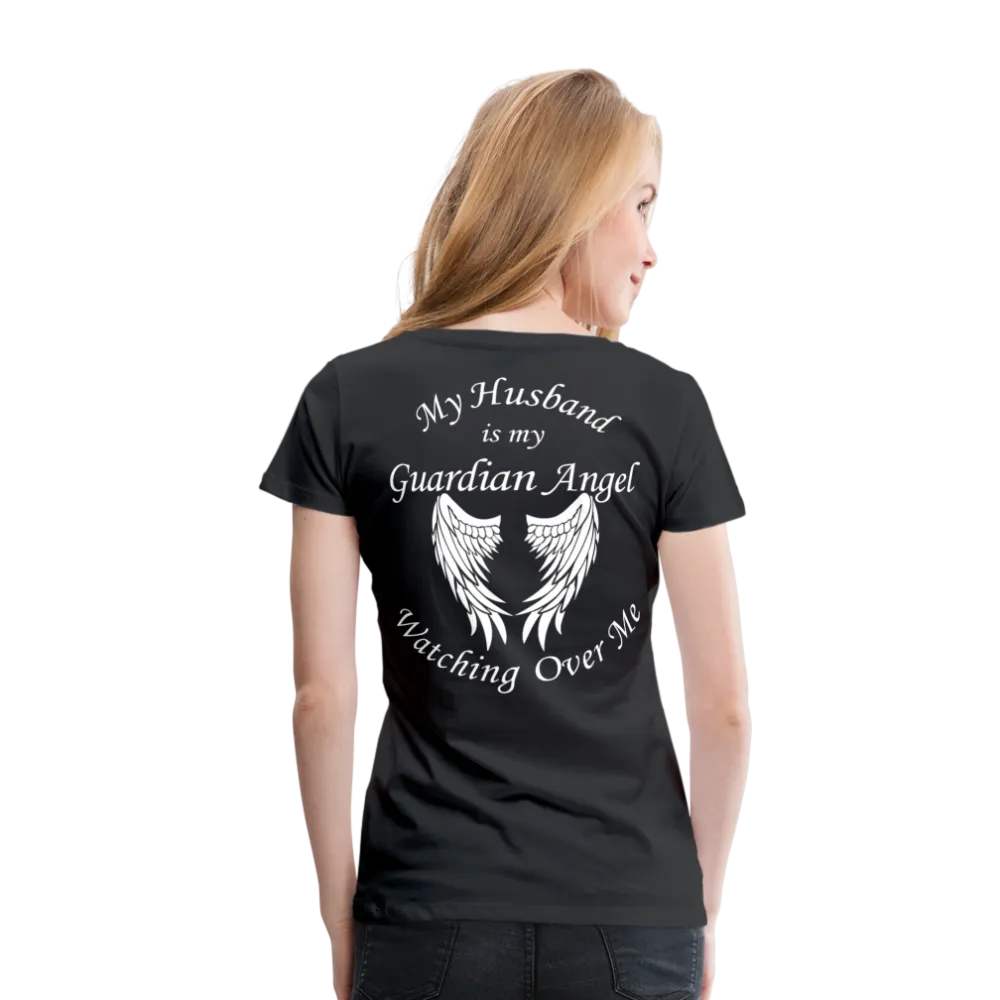 Husband Guardian Angel Women’s Premium T-Shirt (CK3555)