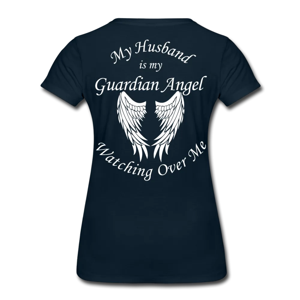 Husband Guardian Angel Women’s Premium T-Shirt (CK3555)