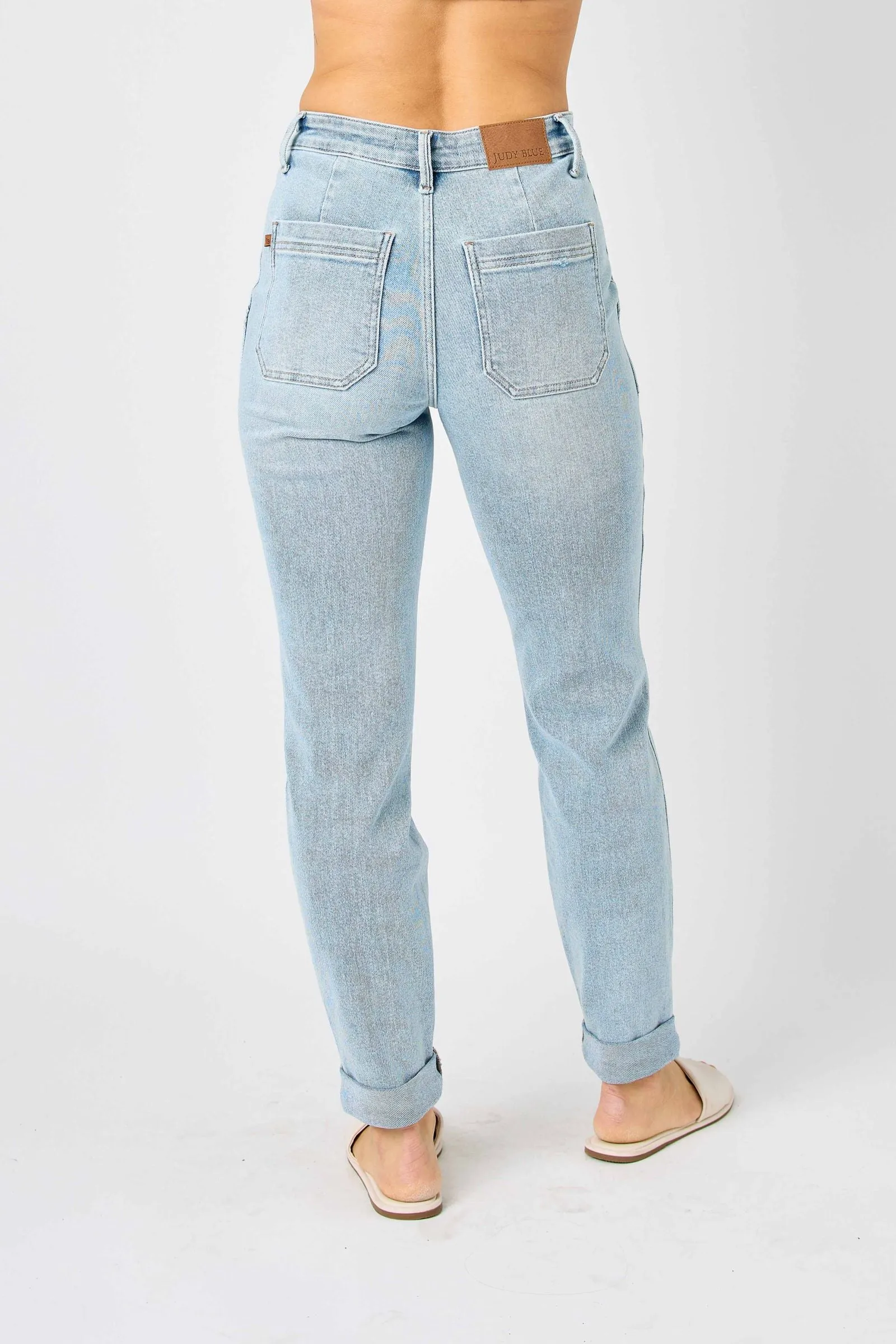 HW VINTAGE CUFFED JOGGER JEANS BY JUDY BLUE