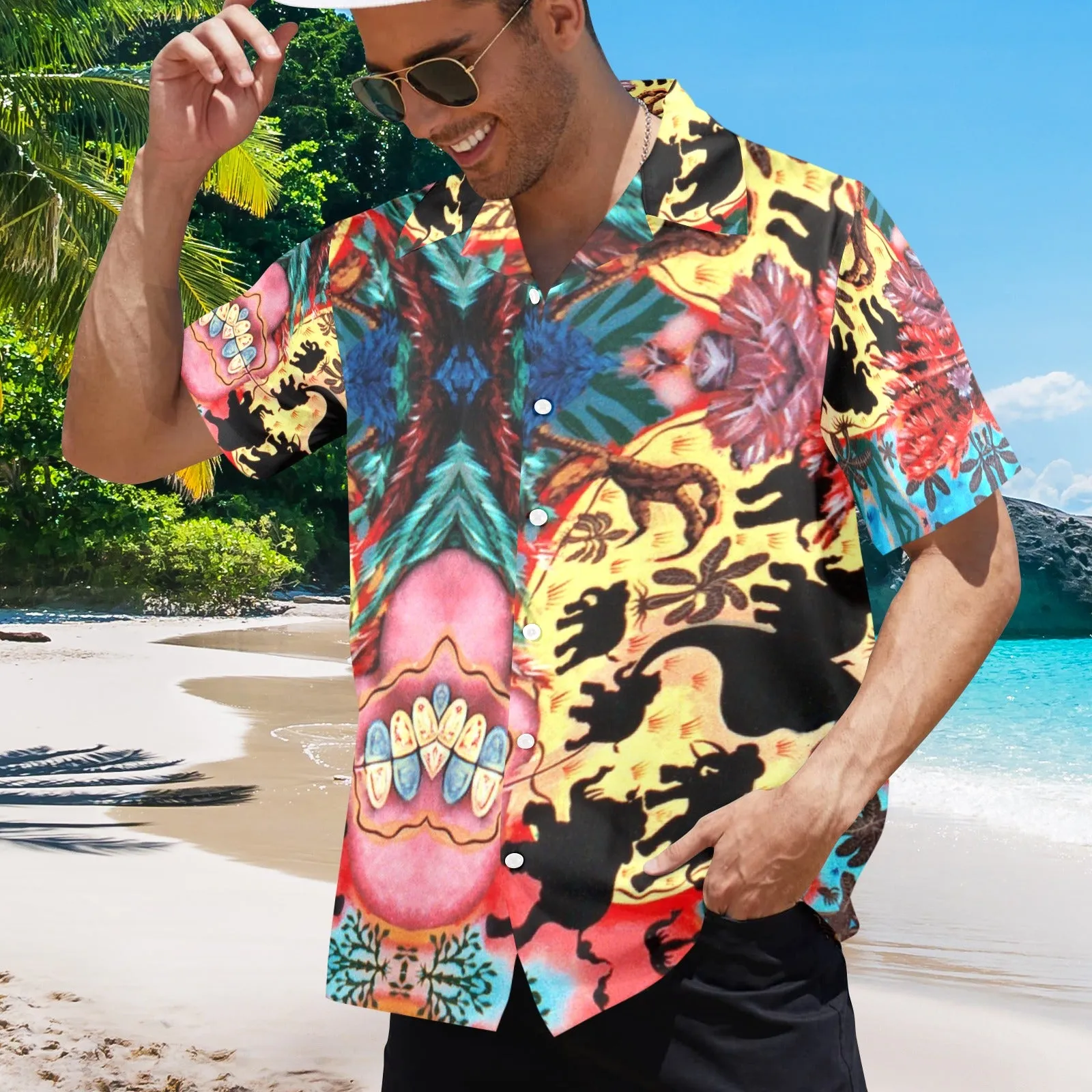 Improv Cockfight Men's Hawaiian Shirt