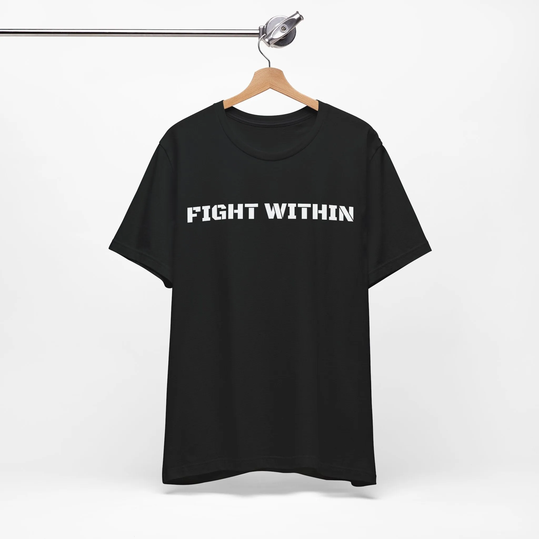Inspirational Gym Shirts for Men - Motivation for Your Workout - FIGHT WITHIN - Front
