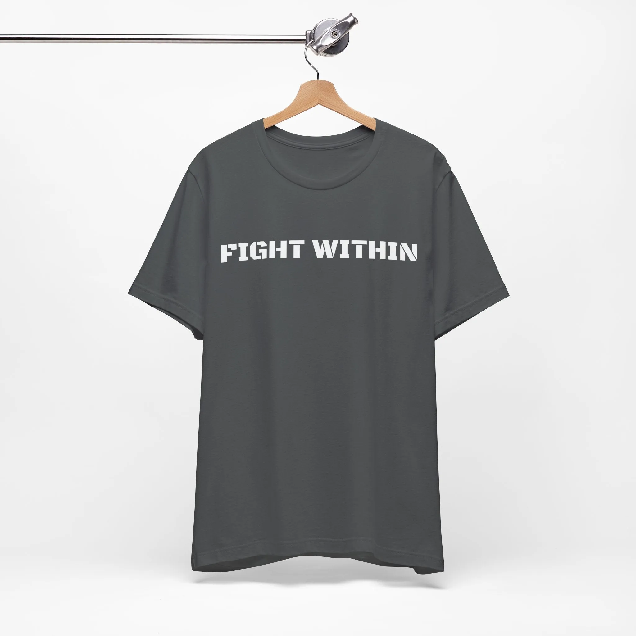 Inspirational Gym Shirts for Men - Motivation for Your Workout - FIGHT WITHIN - Front