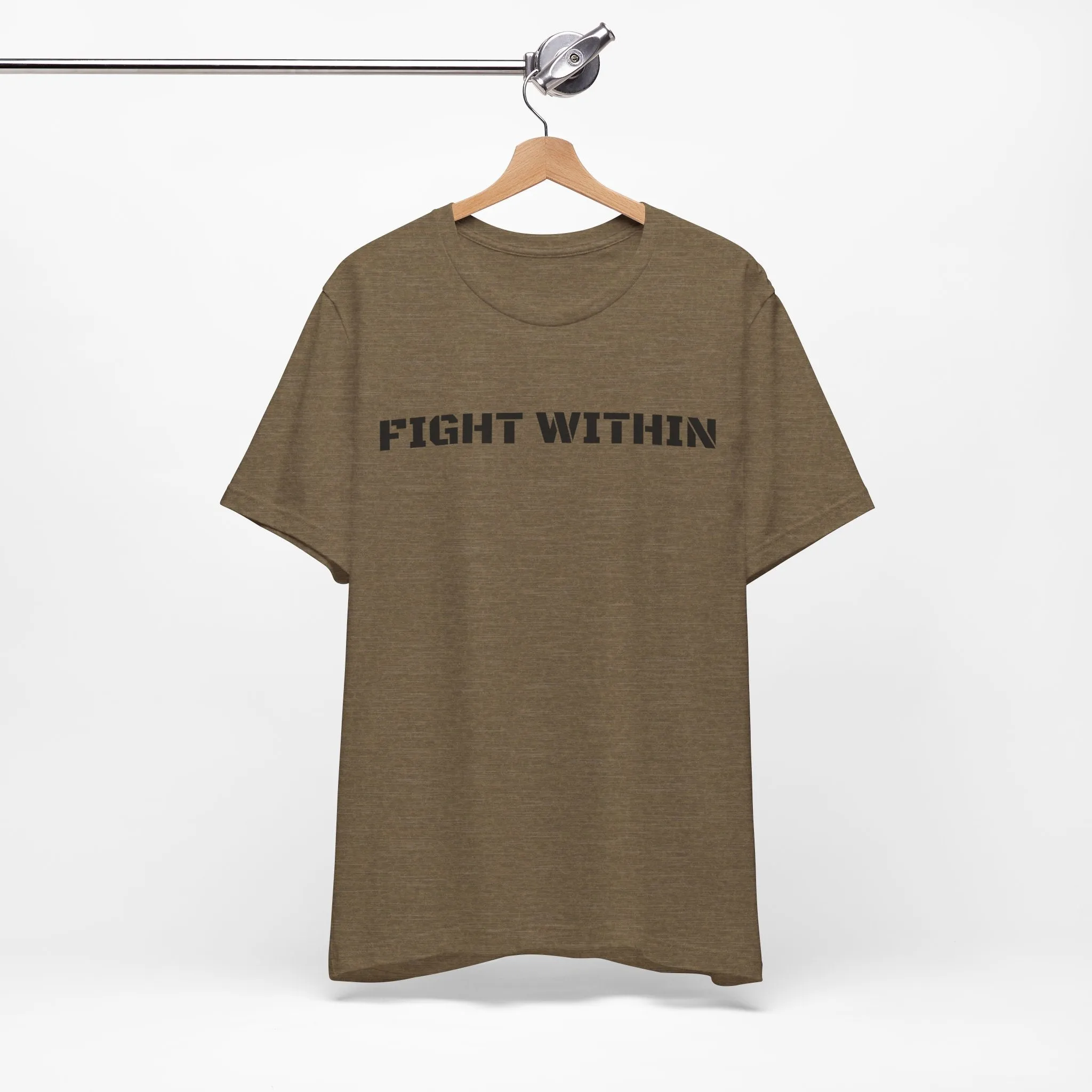 Inspirational Gym Shirts for Men - Motivation for Your Workout - FIGHT WITHIN - Front