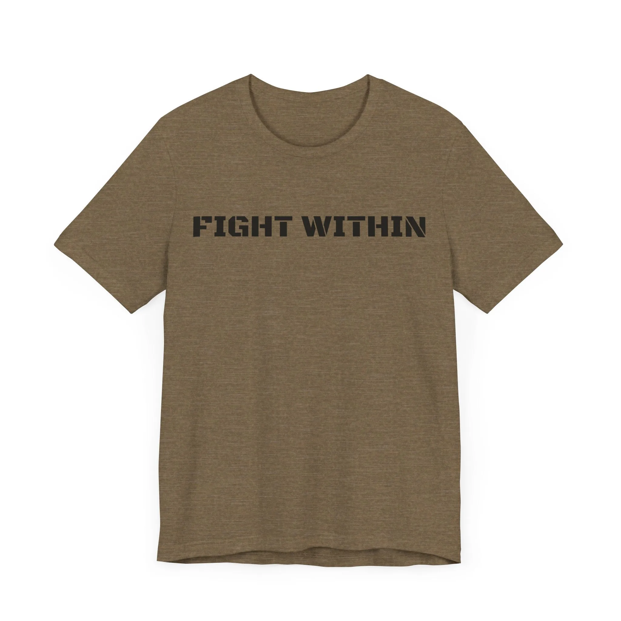 Inspirational Gym Shirts for Men - Motivation for Your Workout - FIGHT WITHIN - Front
