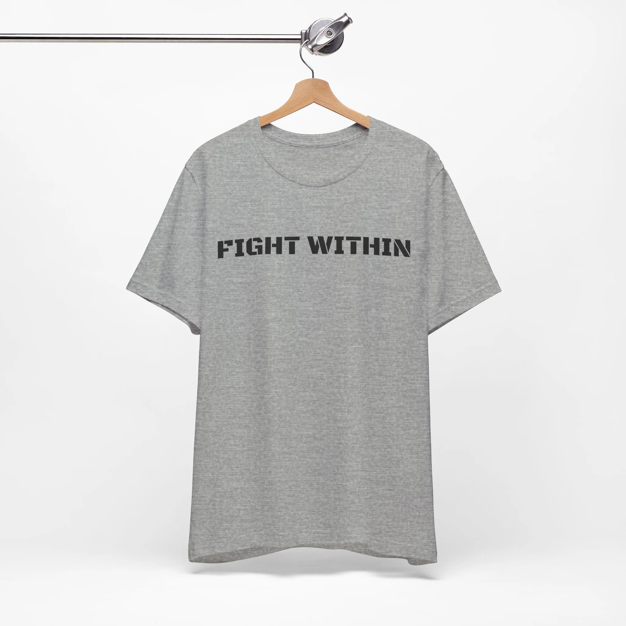 Inspirational Gym Shirts for Men - Motivation for Your Workout - FIGHT WITHIN - Front