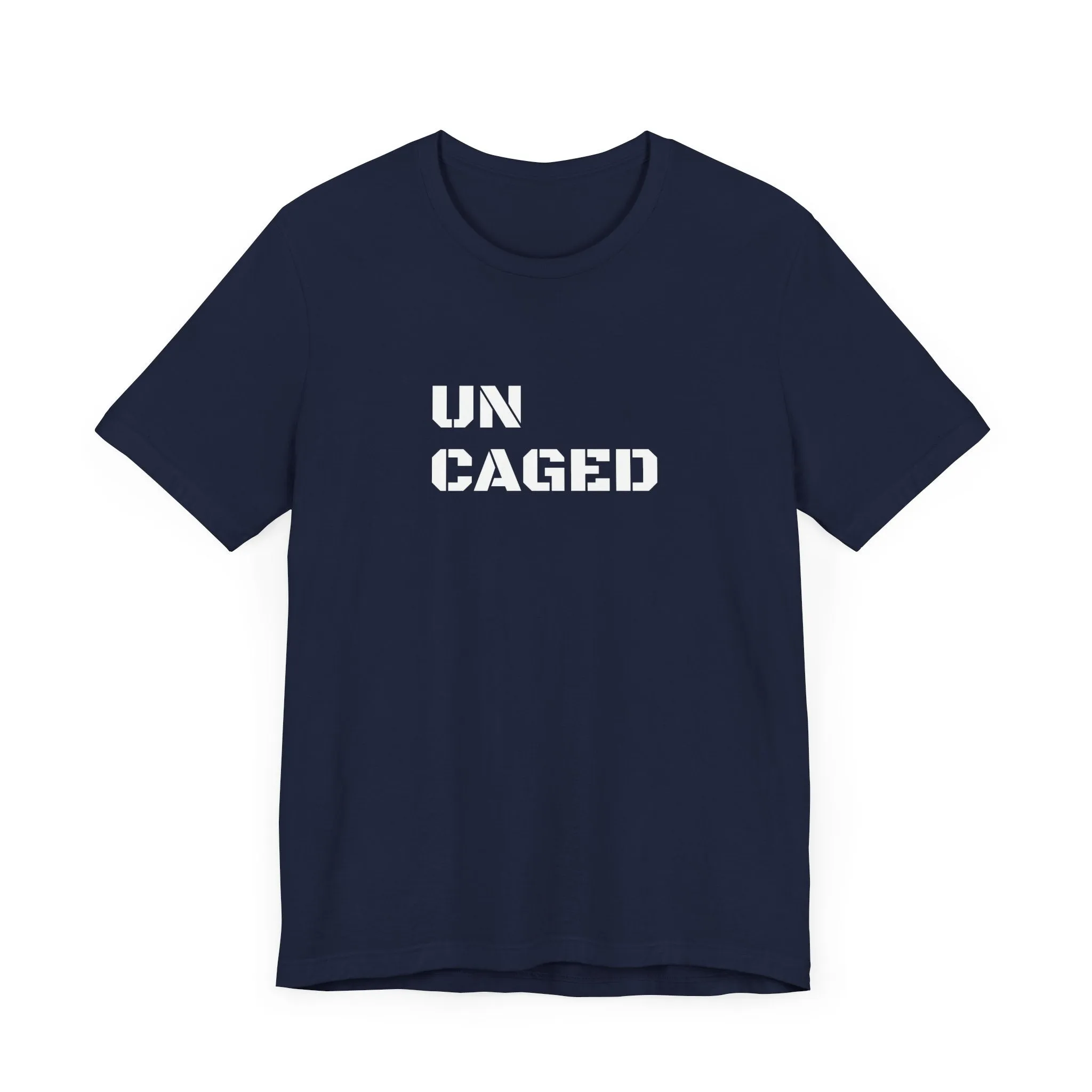 Inspirational Gym Shirts for Men - Motivation for Your Workout - UNCAGED - Front