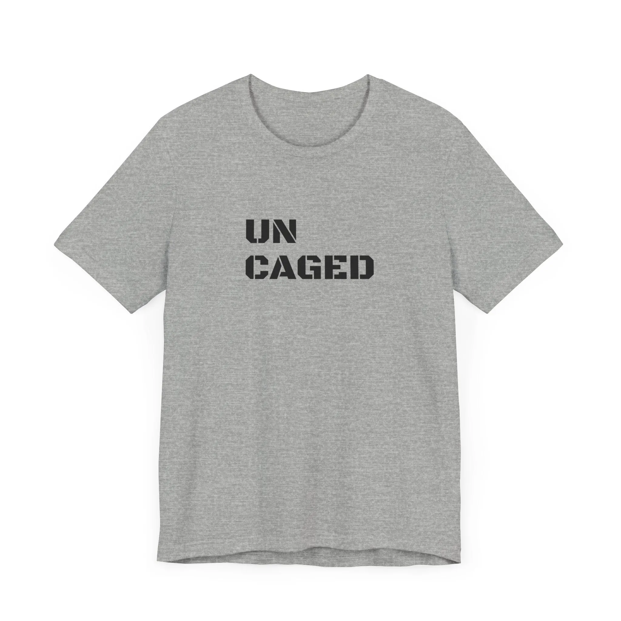 Inspirational Gym Shirts for Men - Motivation for Your Workout - UNCAGED - Front