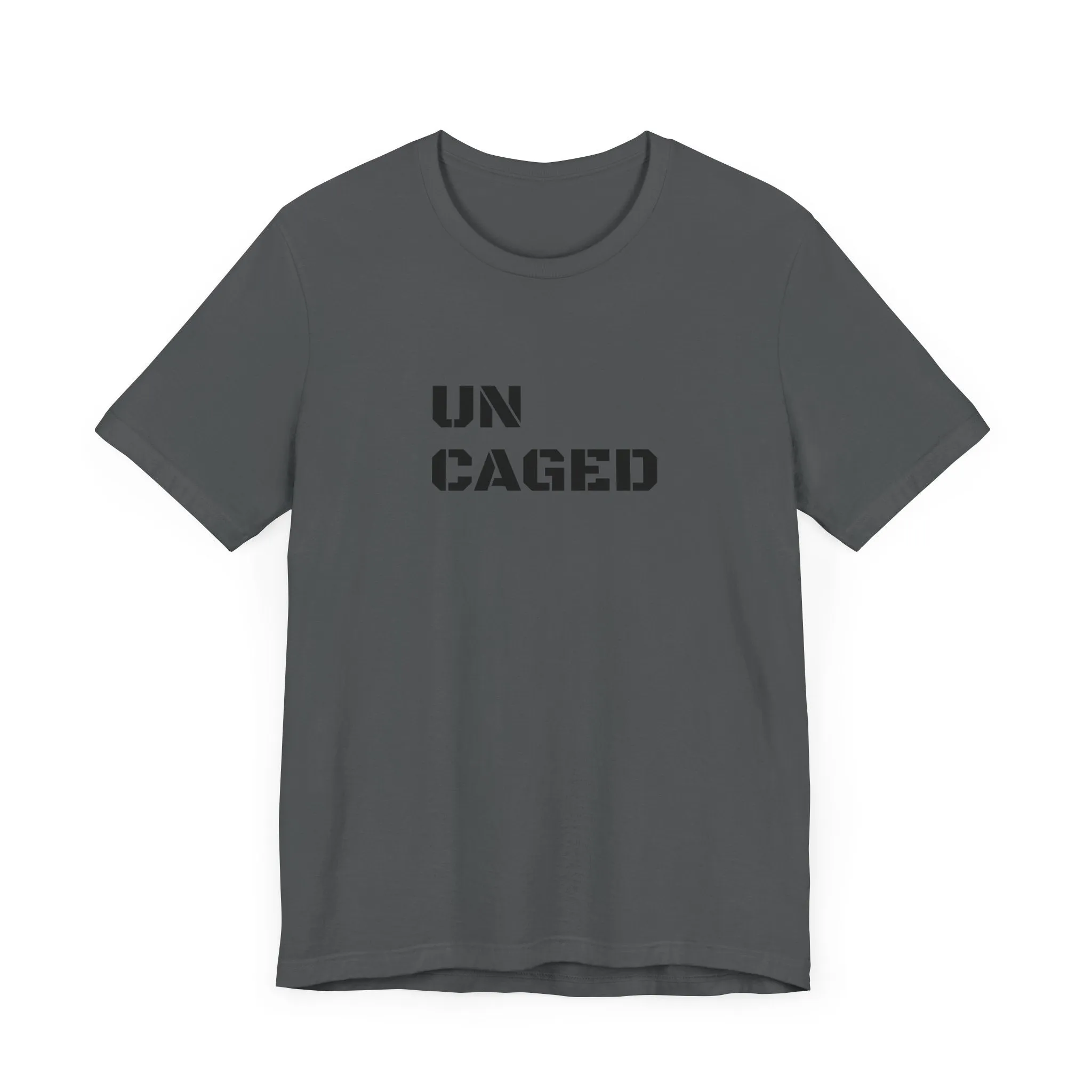 Inspirational Gym Shirts for Men - Motivation for Your Workout - UNCAGED - Front