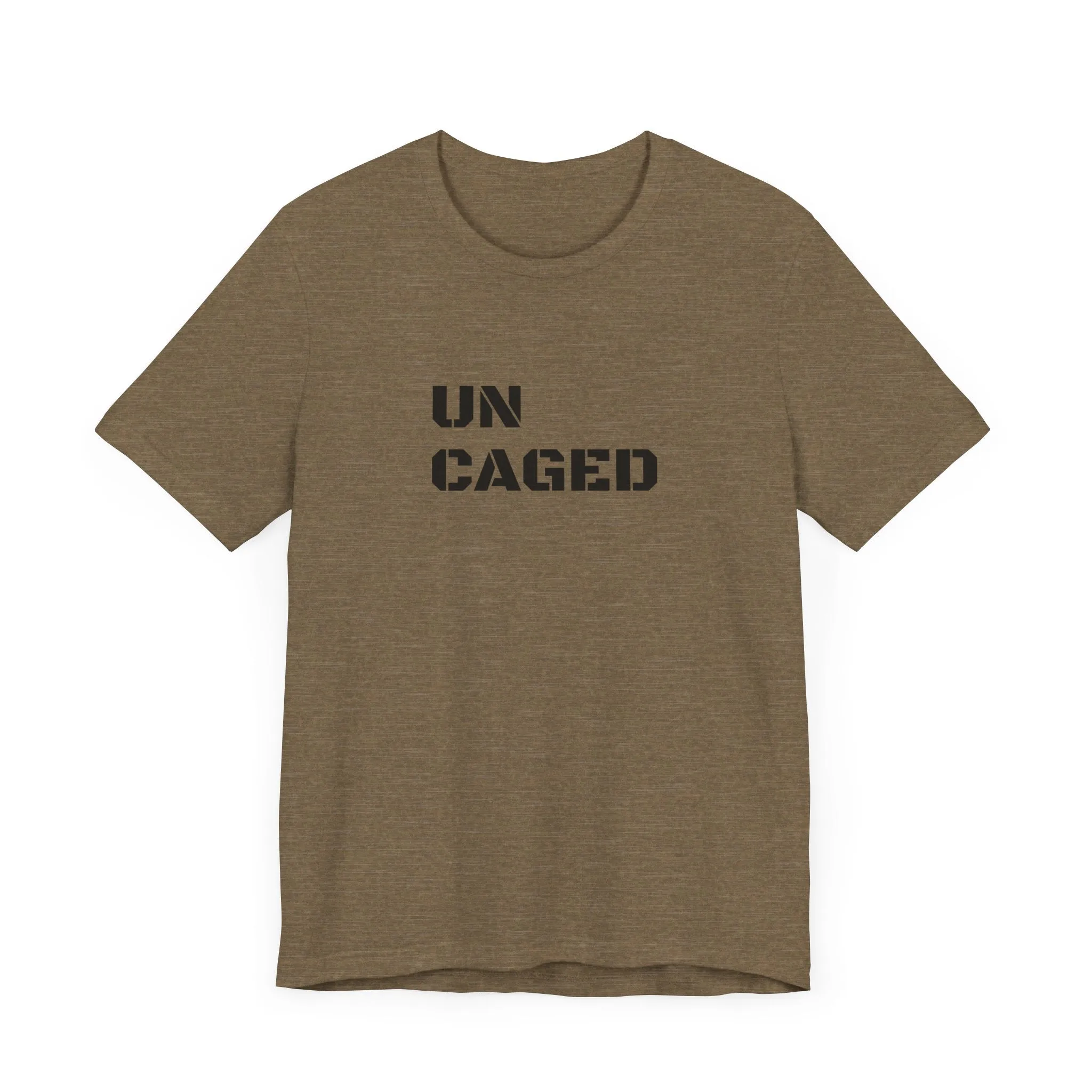 Inspirational Gym Shirts for Men - Motivation for Your Workout - UNCAGED - Front