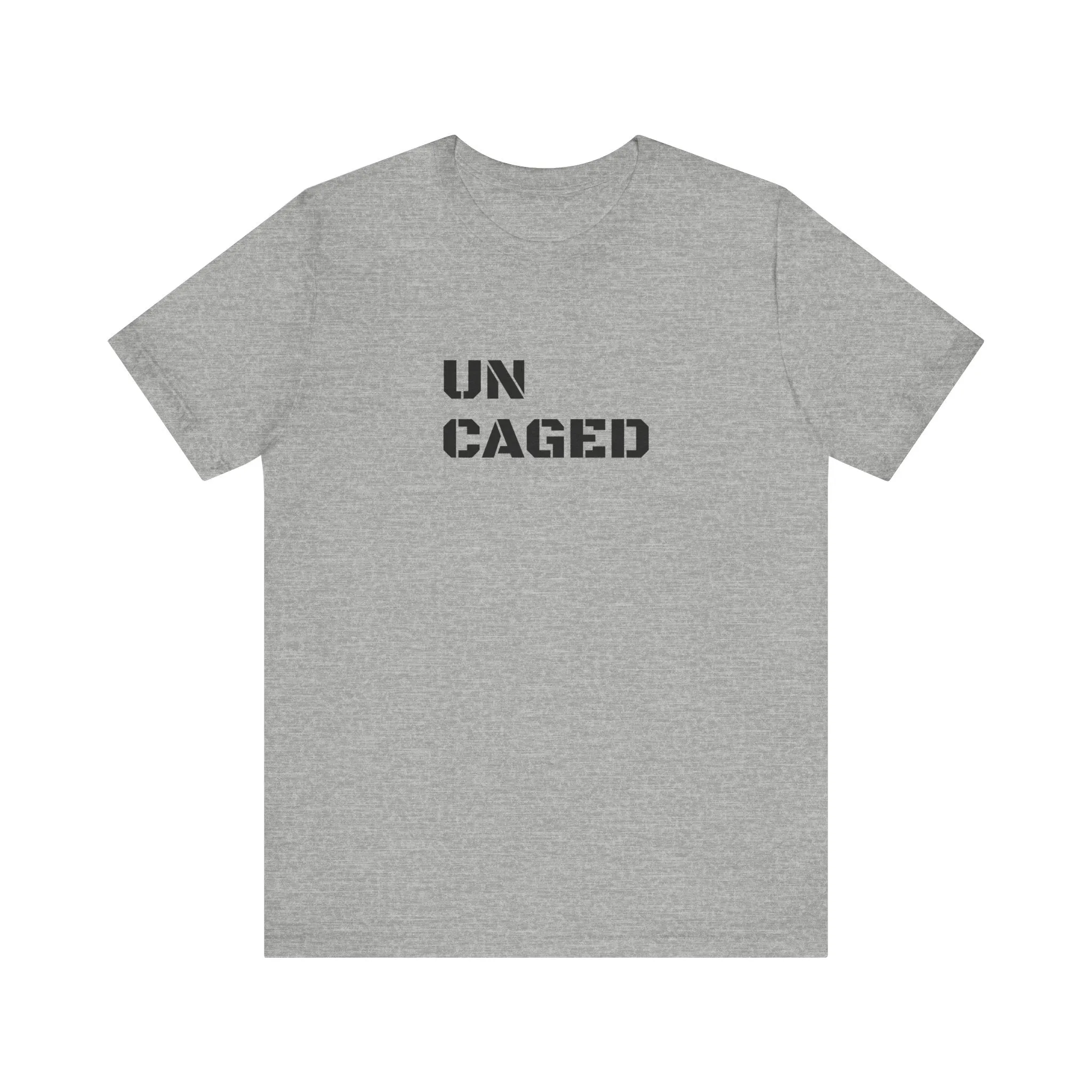 Inspirational Gym Shirts for Men - Motivation for Your Workout - UNCAGED - Front