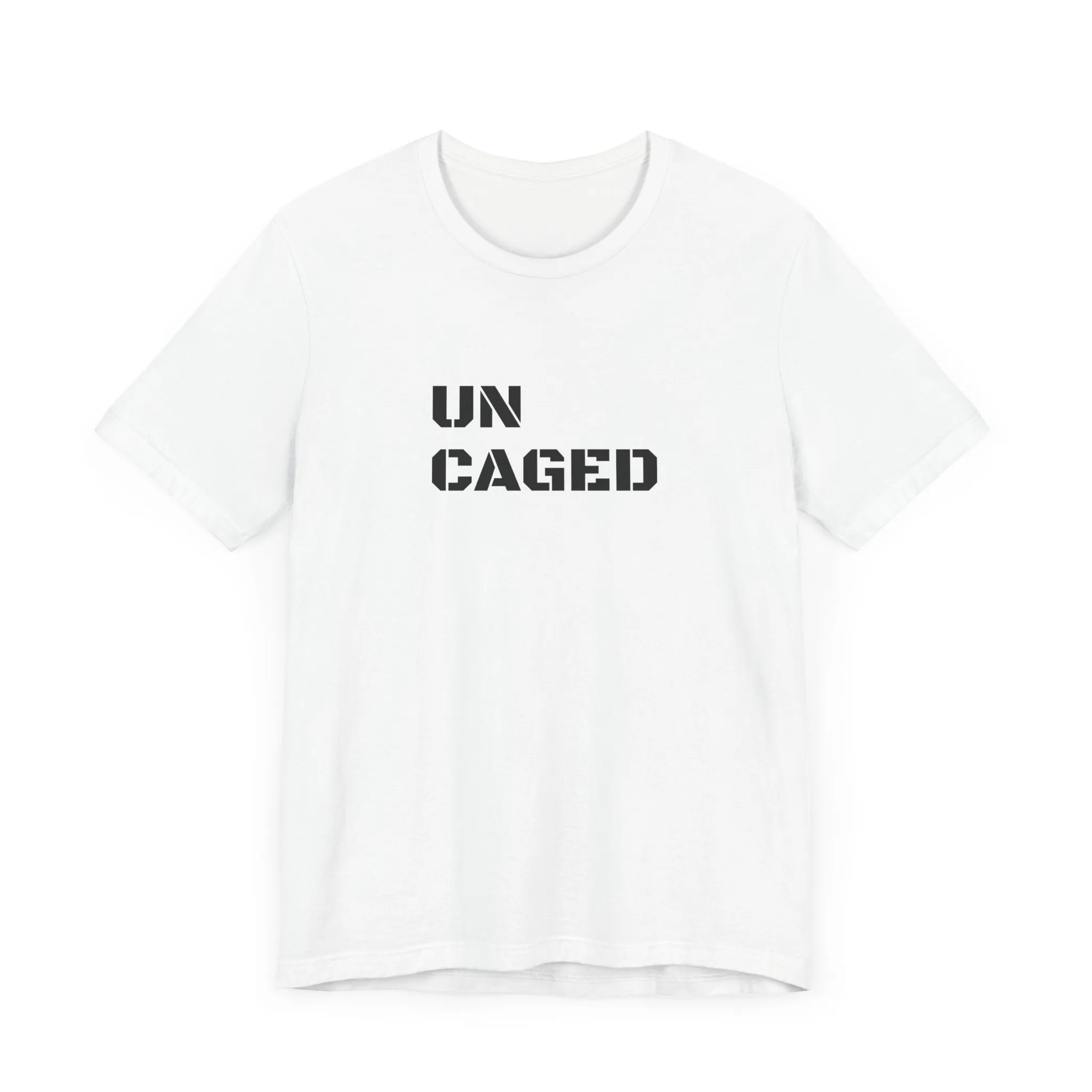 Inspirational Gym Shirts for Men - Motivation for Your Workout - UNCAGED - Front