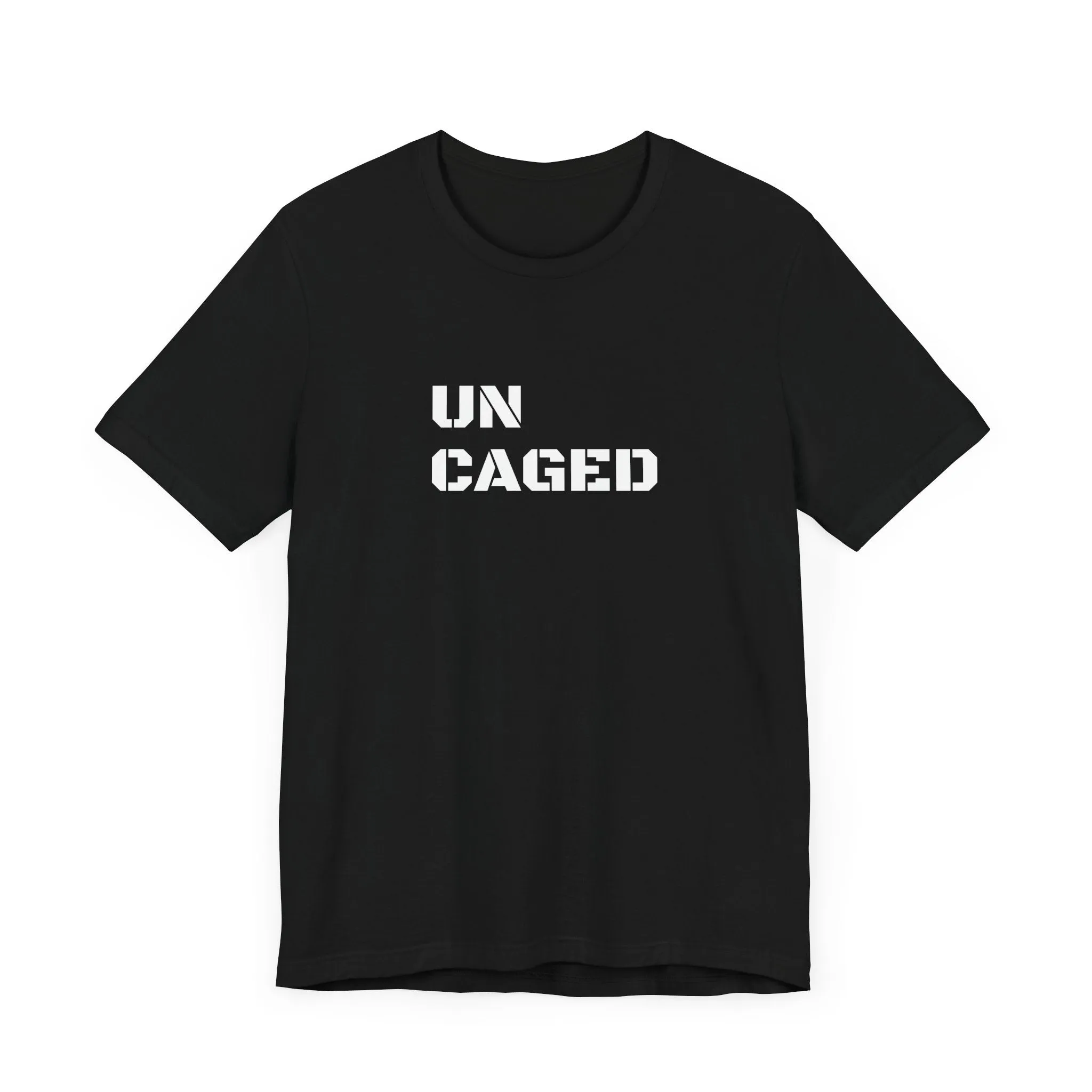 Inspirational Gym Shirts for Men - Motivation for Your Workout - UNCAGED - Front