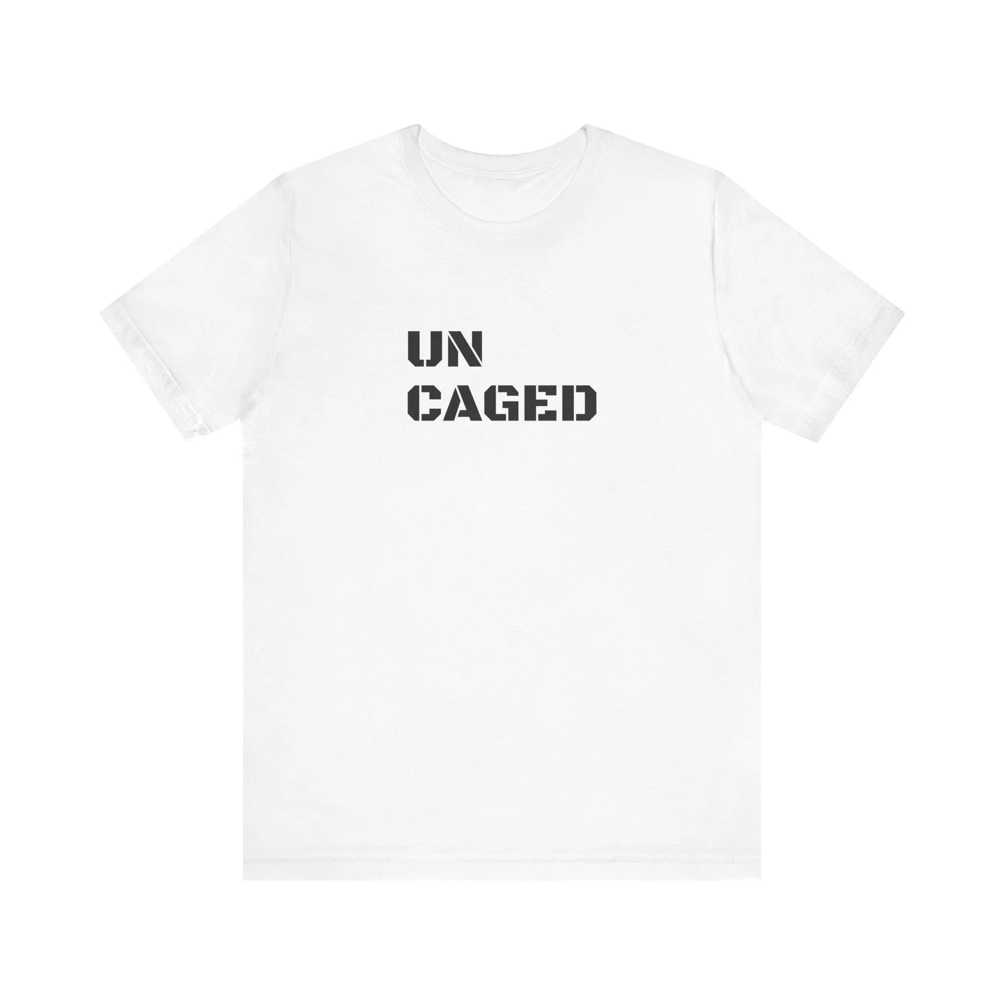 Inspirational Gym Shirts for Men - Motivation for Your Workout - UNCAGED - Front