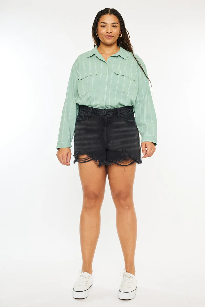 Isabelle Ultra High Rise Mom Shorts (Plus Size)