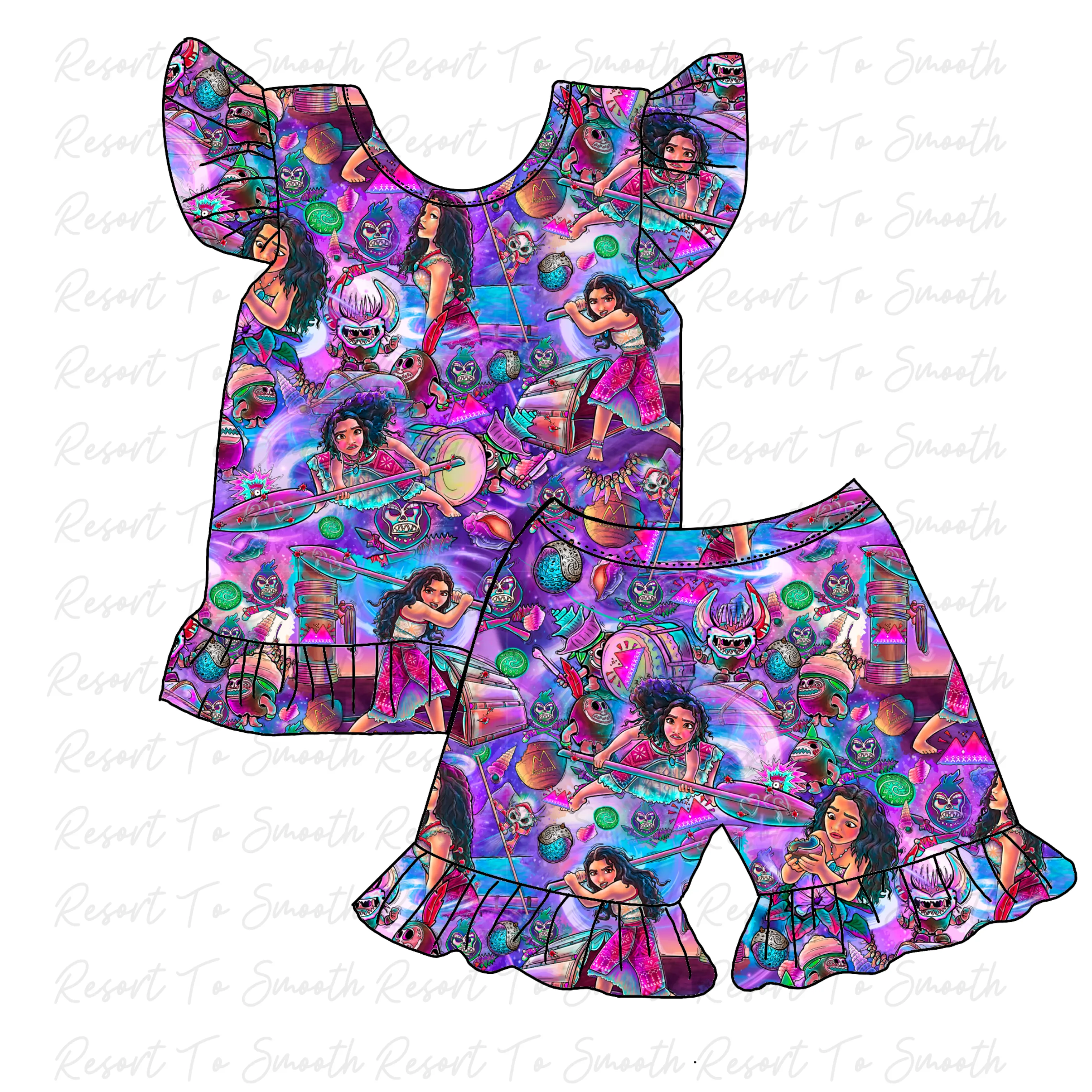 Island Princess Bamboo FLUTTER Sleeve   FLUTTER Shorts
