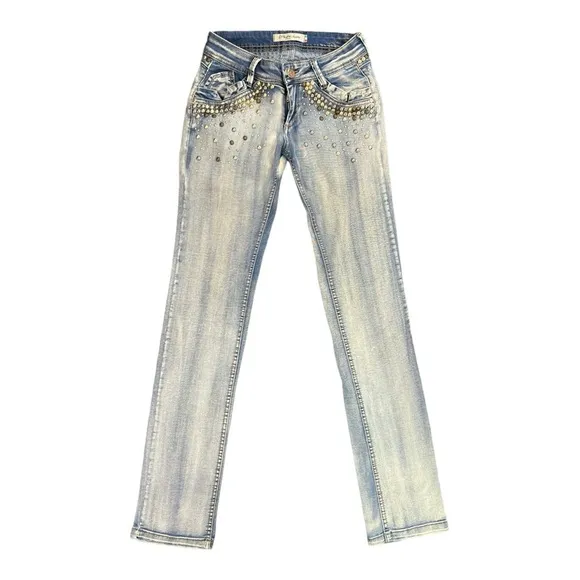 Italian Designer DISHE DOSHE Y2K Studded Glam Jeans