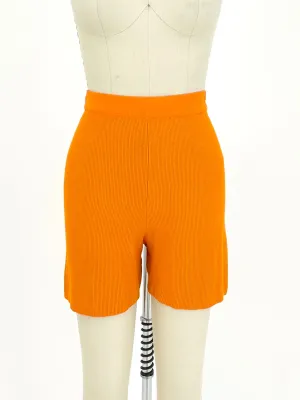 Jacquemus Arancia Rib Knit Shorts