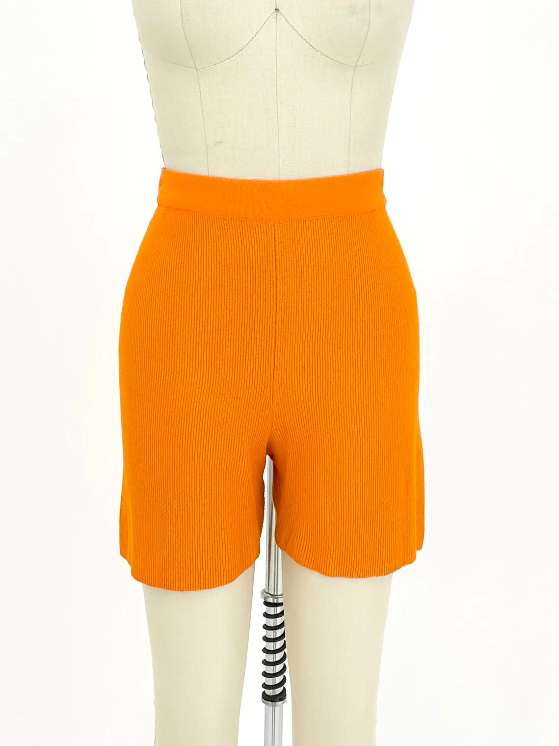 Jacquemus Arancia Rib Knit Shorts
