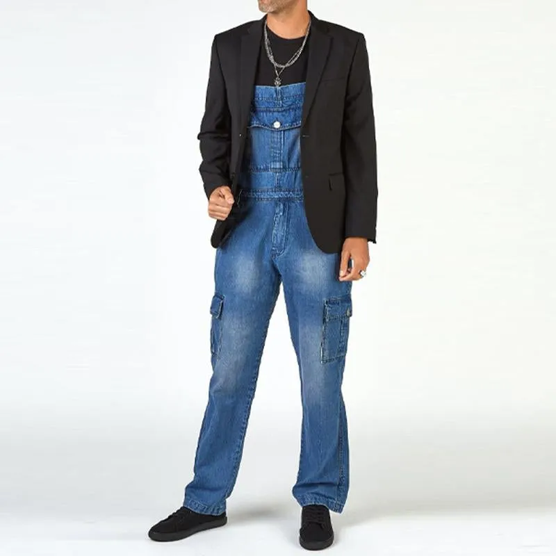 Jean en denim cargo multi-poches vintage