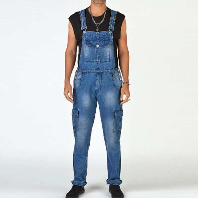Jean en denim cargo multi-poches vintage