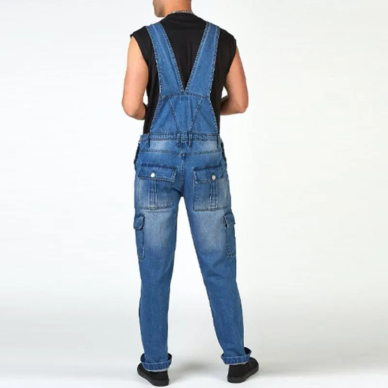 Jean en denim cargo multi-poches vintage