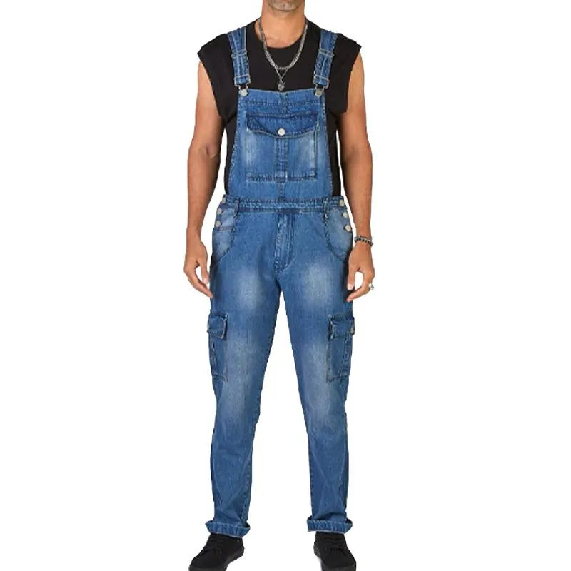 Jean en denim cargo multi-poches vintage