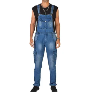 Jean en denim cargo multi-poches vintage
