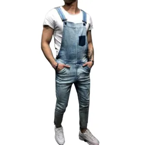 Jean en denim à coutures contrastées