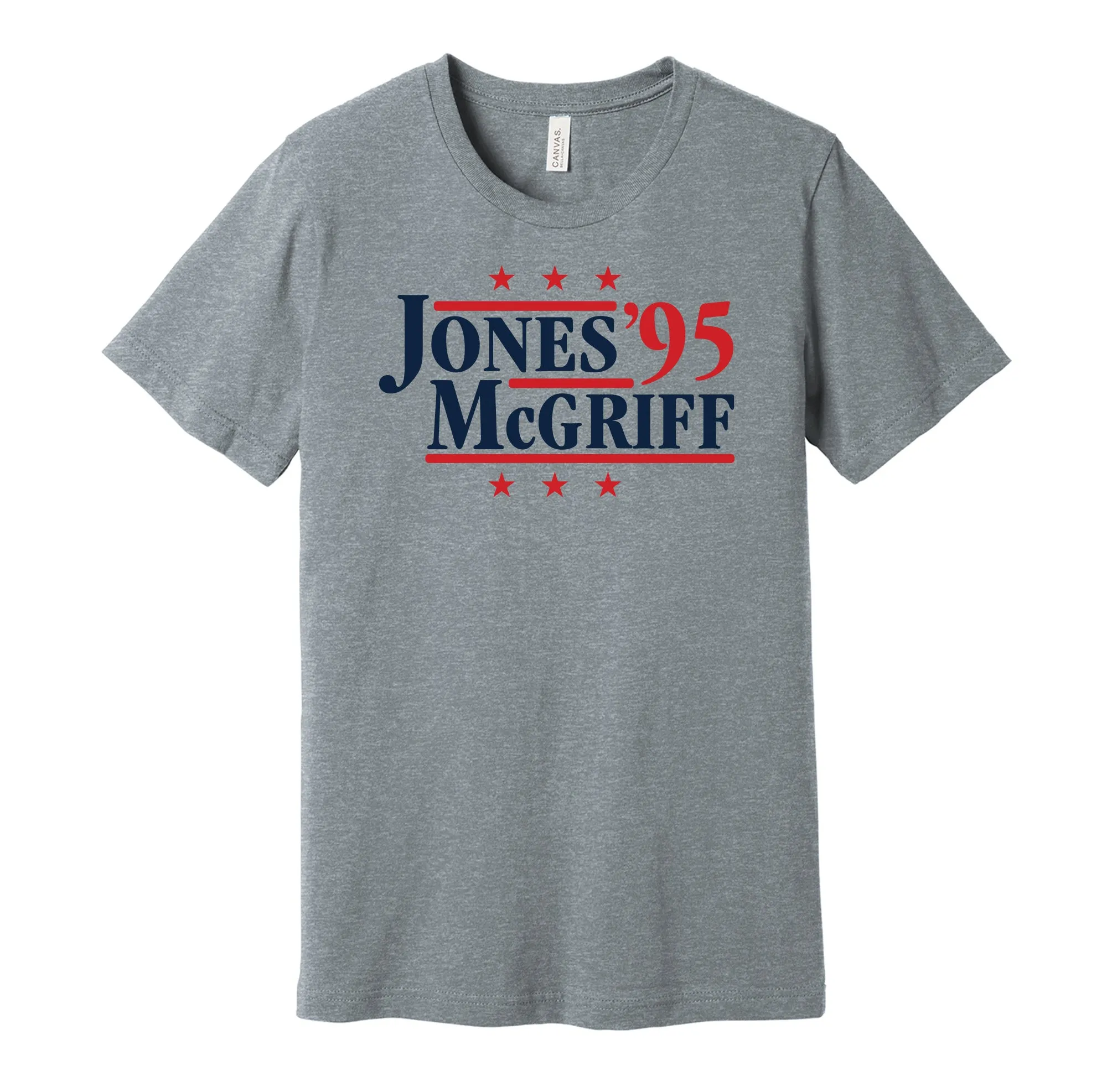 Jones & McGriff '95 - Atlanta Baseball Legends Political Campaign Parody T-Shirt - Hyper Than Hype Shirts