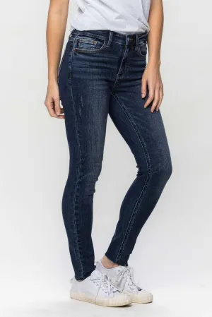 Judy Blue Mid Rise Vintage Raw Hem Skinny