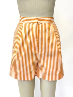 Kenzo Pinstripe Logo Shorts