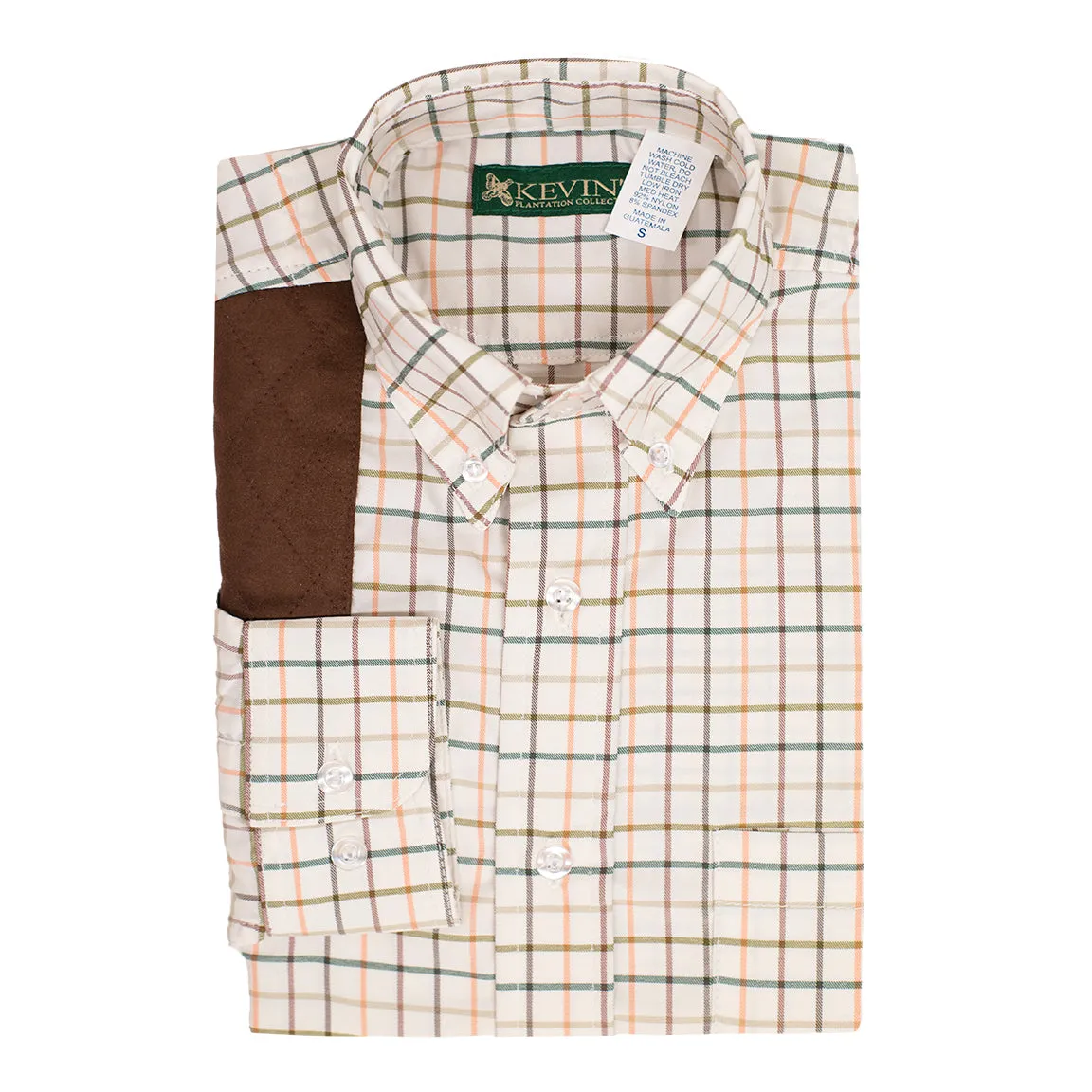 Kevin's Pumpkin Tattersall Performance Right Hand Long Sleeve Shooting Shirt