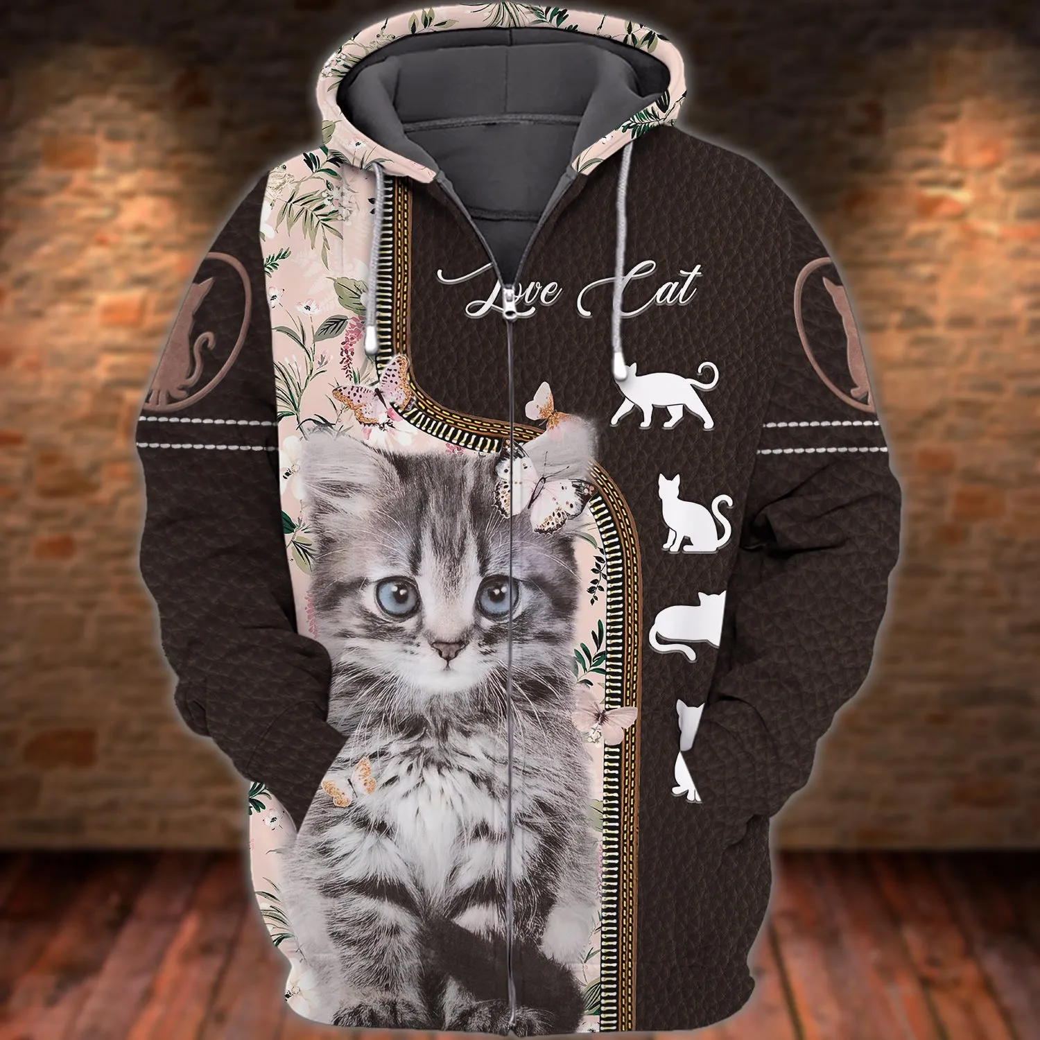 Kittens Pink Love Cats 3D Shirts Design, Hoodie T Shirt