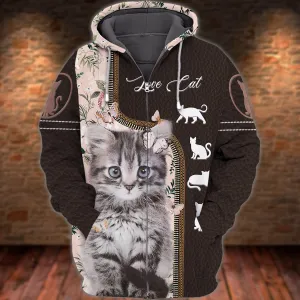 Kittens Pink Love Cats 3D Shirts Design, Hoodie T Shirt
