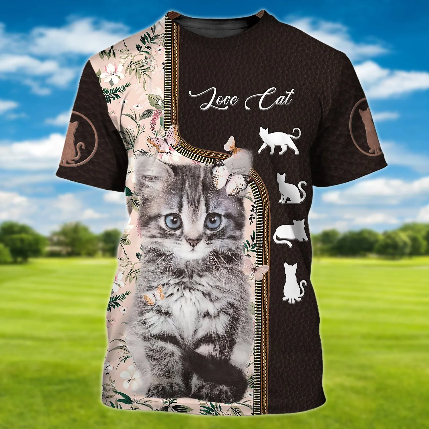 Kittens Pink Love Cats 3D Shirts Design, Hoodie T Shirt